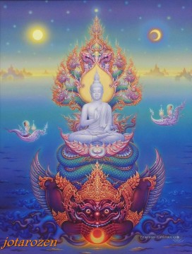 Dans la louange de Lord Bouddha CK bouddhisme Peinture à l'huile
